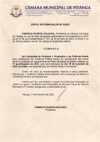 EDITAL DE CONVOCAÇÃO Nº 3/2022